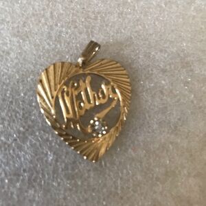 Gold Heart mother Pendant Necklace